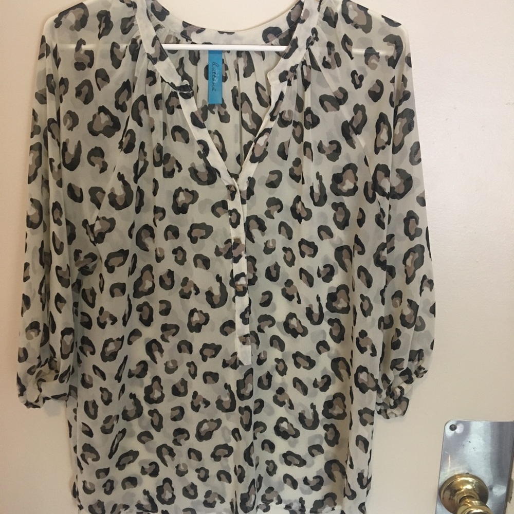 Leopard patterned blouse